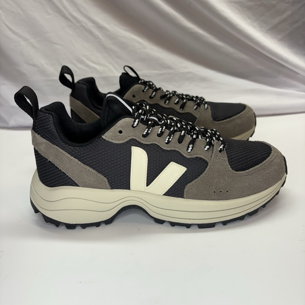 Veja Black and Cream Athletic Shoes